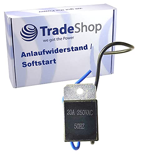 Trade-Shop Anlaufwiderstand/Sanftanlauf/Softstart 20A 230V mit 2 Kabeln für Winkelschleifer Gehrungssäge Kreissäge Kappsäge von Trade-Shop