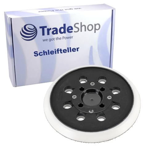 Trade-Shop Klett 8+4-Loch Schleifteller/Haftteller/Stützteller 125mm kompatibel mit Bosch Exzenterschleifer ersetzt 2 609 004 175 von Trade-Shop