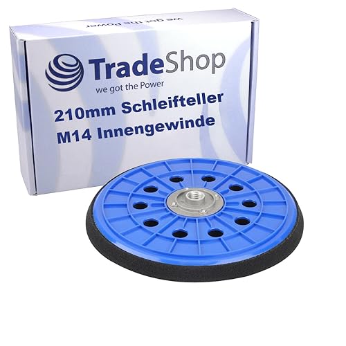 Trade-Shop Ø210mm Klett Schleifteller/Treibteller/Stützteller 10 Loch kompatibel mit Toolson DWS225BT DWS225DC DWS225R von Trade-Shop