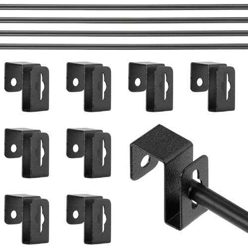 Trandraft 4 Sets 12 Stück Metall-Hängeregistratur-Clips, 8 Hängeschienen, 4 Aktenschrankschienen, passend für 1/2 Schublade, Dokumentenaufhänger für Schränke, Aufbewahrung (schwarz) von Trandraft