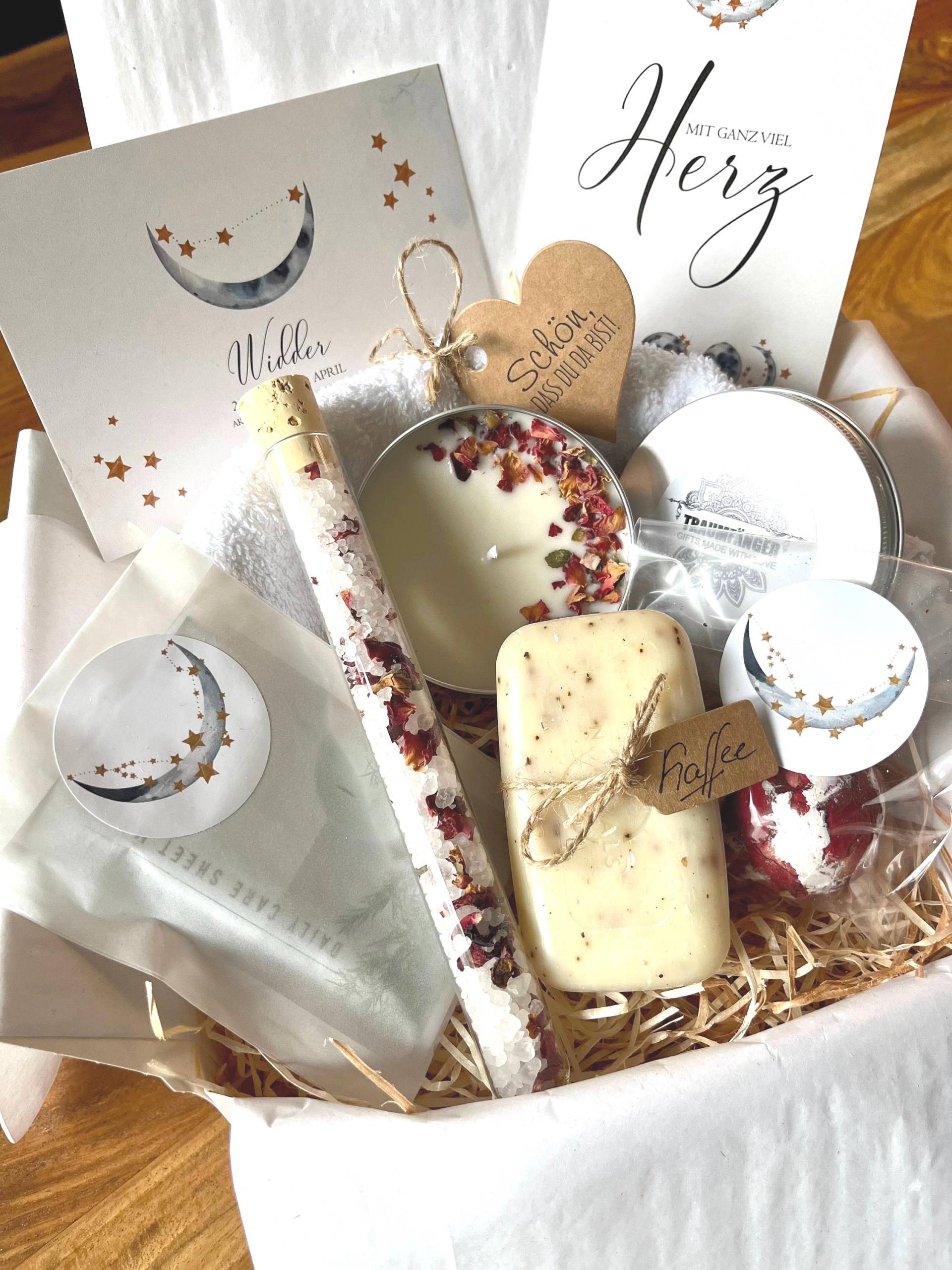 sternzeichen Wellness Geschenkbox Für Frauen | Box Ritual Geschenkset Freundin Mama Spa Wohlfühlbox Geburtstag Set Badesalz von TraumfaengerLaden