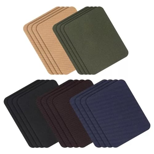 Travelfreely Reparaturflicken zum Aufbügeln, 20 Stück, Mehrfarbig, Stoffflicken zum Aufbügeln für die Reparatur Von Kleidung, Größe 9,8 cm X 12,8 cm (3,7 X 4,9) von Travelfreely