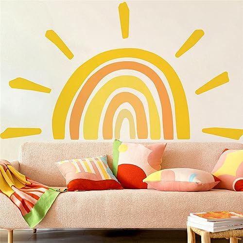 Große Wandtattoo Wandaufkleber Sonne Wandsticker für Kinder Mädchen Kinderzimmer Babyzimmer Kind Baby Mädchen Wandbild Wanddeko (A) von Trayosin