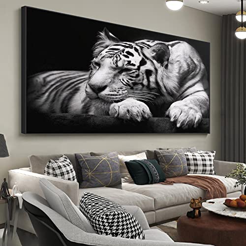 Trayosin 5D DIY Diamant Painting Kit, Tiger Diamond Painting Bilder XXL, Tier Diamant Malerei Kinder Erwachsene Diamant Painting Bilder Full Gross für Wanddekoration (100x50cm) von Trayosin