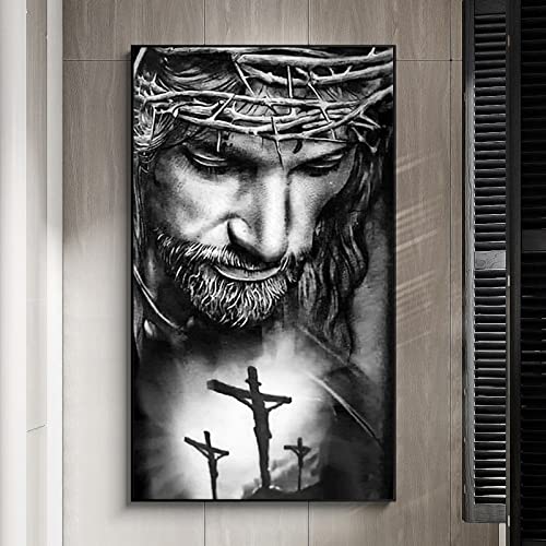 Trayosin 5D Diamond Painting Kreuz, Diamant Malerei Painting Bilder, Jesus Christentum Mann Full Set Groß DIY Diamant Gemälde Malen Nach Zahlen für Home Wall Decor (40x80cm) von Trayosin