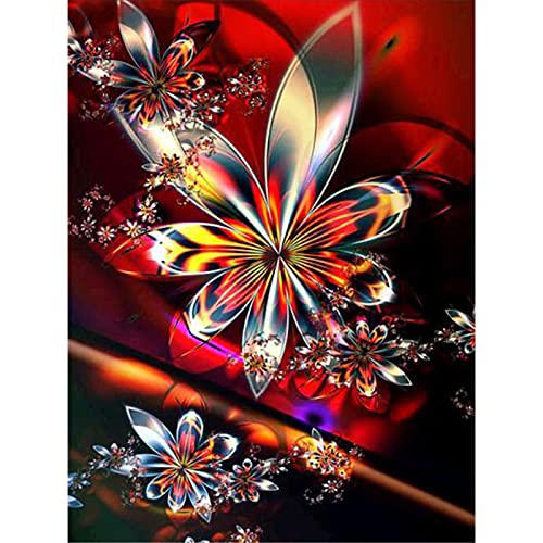 Trayosin 5D Diamond Painting Mandala Diamant Painting Bilder DIY Diamant Malerei Diamant Stickerei Leinwand Malerei Blume Bilder Vollbohrer für Erwachsene, Wand Dekor (A,30x40cm) von Trayosin