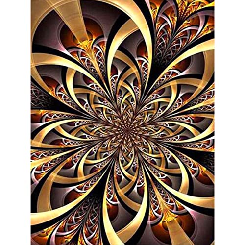 Trayosin 5D Diamond Painting Mandala Diamant Painting Bilder DIY Diamant Malerei Diamant Stickerei Leinwand Malerei Blume Bilder Vollbohrer für Erwachsene, Wand Dekor (C,40x50cm) von Trayosin