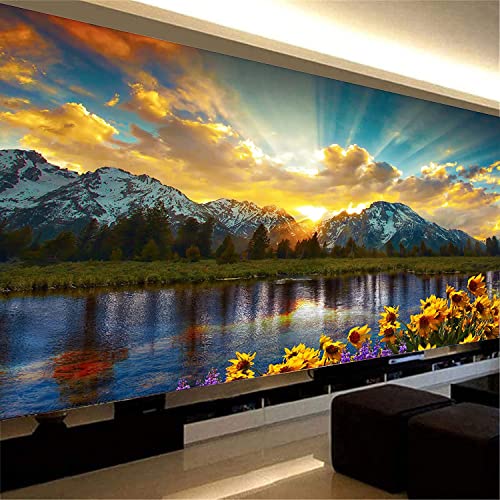 Trayosin Diamond Painting Erwachsene 5D Diamant Painting Erwachsene Set DIY Diamond Painting mit Zubehör Full Groß Natur Landschaft Diamant Malerei Bilder Wohnzimmer Wand Deko (120x50cm) von Trayosin