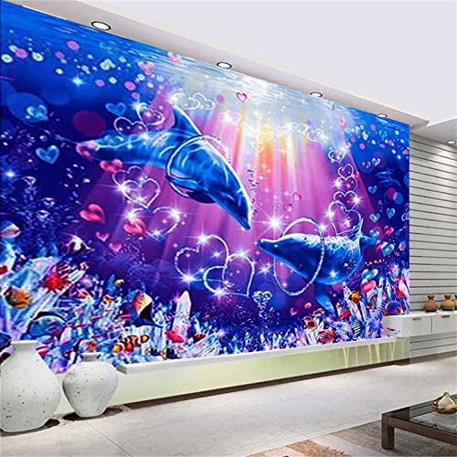 Trayosin Diamond Painting Set Erwachsene 5D Delphin Diamant Painting Bilder mit Diamond Painting Zubehör Diamant Painting Bilder für Geschenke und Weihnachtsdeko (120x50cm) von Trayosin