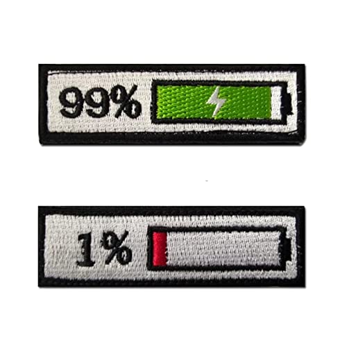 Trayosin PVC Klett Patch Elektrizität Bild Bestickter Aufnäher Applikation Bügelbild für Rucksäcke Militär Patches Aufkleber Abzeichen Klettbänder (F) von Trayosin