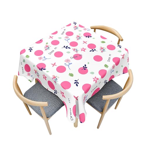 Treer Mehrfarbige Tulpen 3D Druck Tischdecke Abwaschbar, Tischdecke Polyester Haben Lotuseffekt, Spritzfest Tischdecke für Küchendekoration Eckig Tablecloth Picknick Freien (Blumen,100x100cm) von Treer