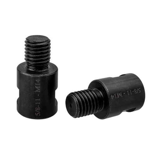 Treki 2 Stück Adapter 5/8"-11 auf M14 Winkelschleifer Gewindeadapter Edelstahl Gewindekonverter, 5/8"-11 Buchse auf M14 Stecker Schraube Adapter zum Konvertieren Interface von Winkelschleifer von Treki