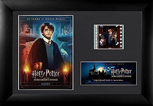 Harry Potter – 20. Jahrestag – Zauberstein – FilmCells – 17,8 x 12,7 cm MiniCell Desktop-Präsentation – mit 35 mm Filmclip mit Staffelei – offiziell lizenziertes Film-Sammelstück von Trend Setters