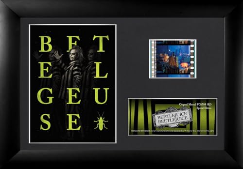 Trend Setters Beetlejuice Beetlejuice – Beteigeuse – FilmCells MiniCell Desktop-Präsentation – mit 35 mm Filmclip mit Staffelei-Ständer – offiziell lizenziertes Film-Sammelstück von Trend Setters