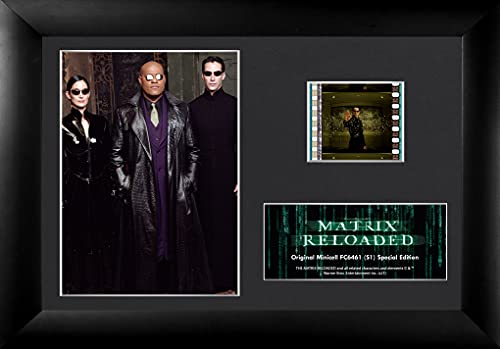 Trend Setters The Matrix Reloaded – Neo – Morpheus – Trinity – FilmCells – 17,8 x 12,7 cm MiniCell Desktop Präsentation – mit 35 mm Filmclip mit Staffelei – offiziell lizenziertes Film-Sammelstück von Trend Setters