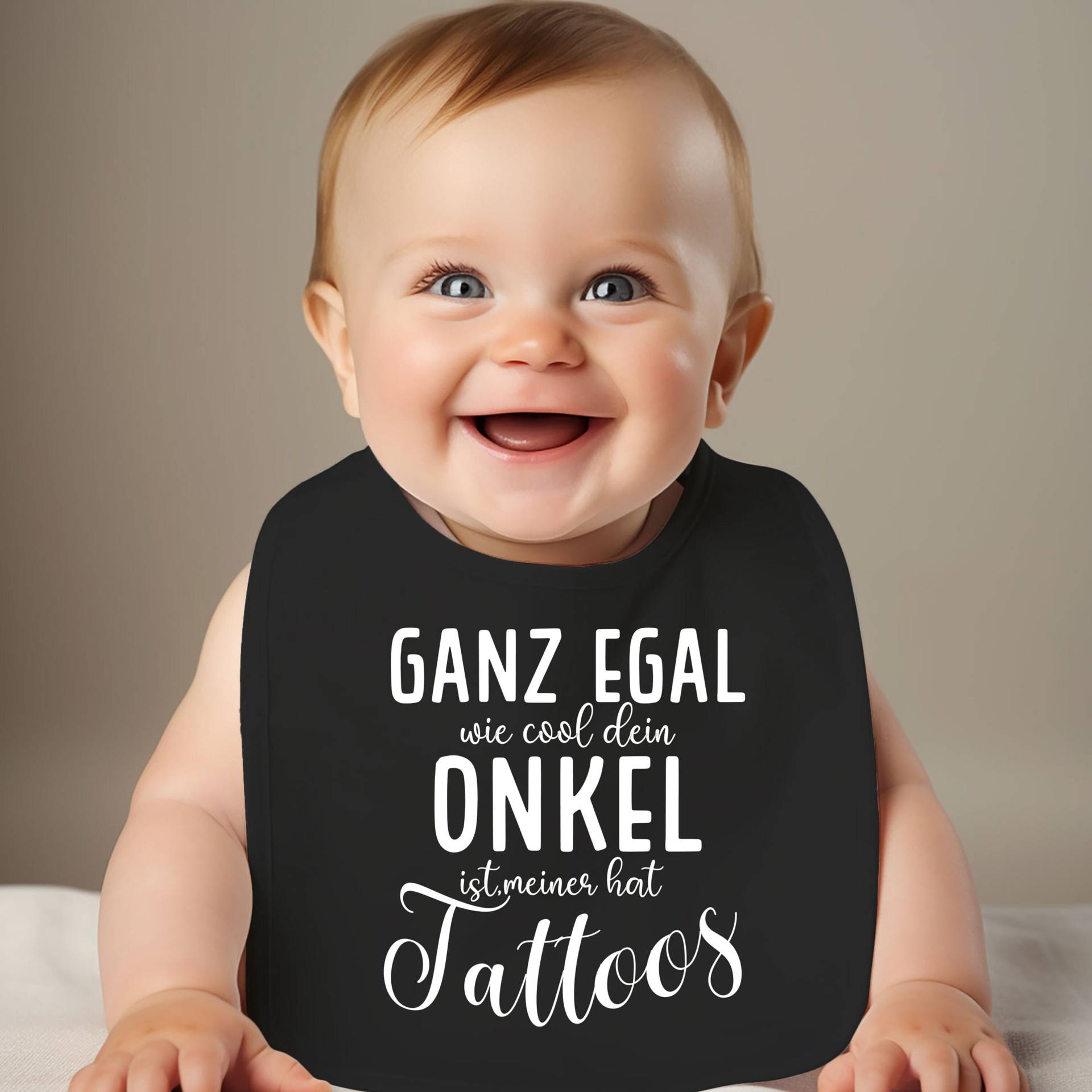 Baby Lätzchen Tattoo Onkel - Viele Farben Erhältl. | Sprüche Baby| Ganz Egal Wie Cool Dein Ist, Meiner Hat Tattoos|Babygeschenk-Geburt von TrendMama