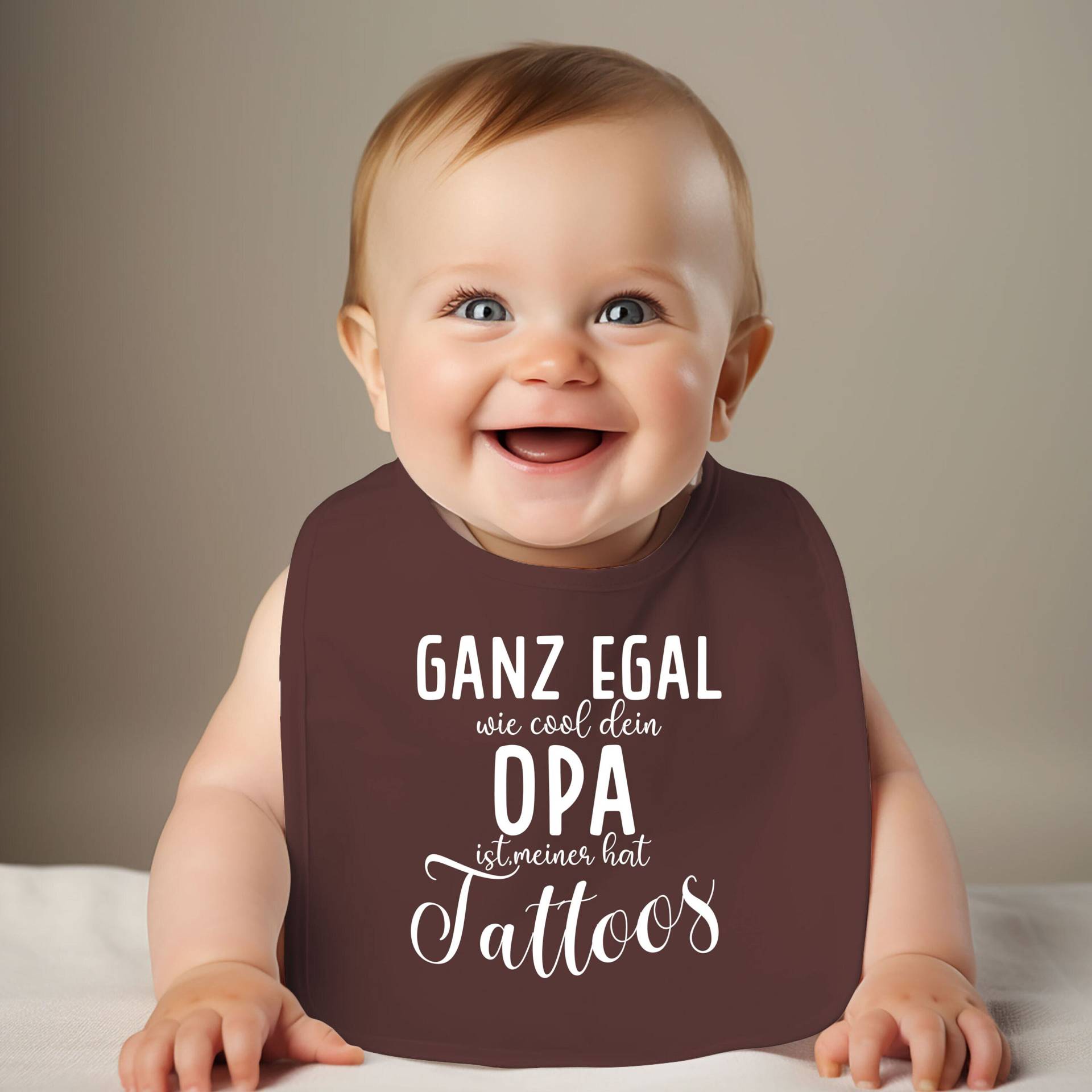 Baby Lätzchen Tattoo Opa - Viele Farben Erhältl. | Sprüche Baby| Ganz Egal Wie Cool Dein Ist, Meiner Hat Tattoos|Fun Babygeschenk-Geburt von TrendMama