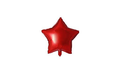 20x Folienballon Stern Ø 45cm Helium Luftballon Sternballon Folienballons für Hochzeit Geburtstag Jahrestag Geschenk Party (Rot) von Trendario