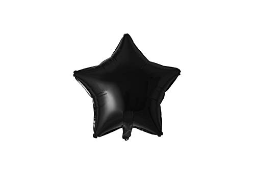 20x Folienballon Stern Ø 45cm Helium Luftballon Sternballon Folienballons für Hochzeit Geburtstag Jahrestag Geschenk Party (Schwarz) von Trendario