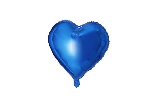 20x Folienballon Herz Ø 45cm Helium Luftballon Herzballon Folienballons für Hochzeit Geburtstag Jahrestag Geschenk (Blau) von Trendario