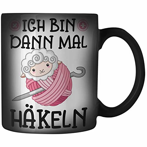 Trendation - Häkeln Zubehör Zaubertasse Geschenk Stricken Geschenke Häkel Oma Mama Ich Bin Dann Mal Häkeln von Trendation