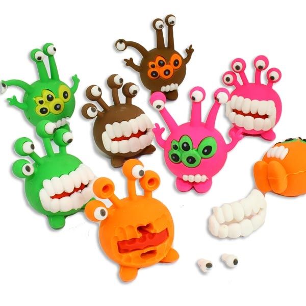 1 Radiergummi Monster, 3cm x 4,5cm, Alien Puzzle-Radierer von Trendhaus Handelsgesellschaft mbH