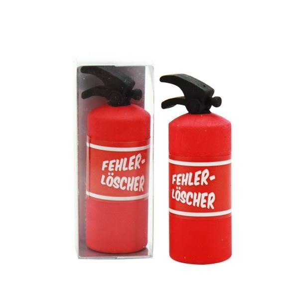 Radiergummi als Feuerlöscher 6 cm, Mitgebsel Feuerwehrparty, 1 Stück von Trendhaus Handelsgesellschaft mbH