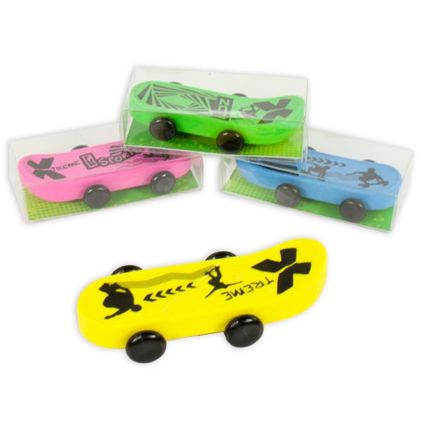 Skateboard-Radiergummi, 1 Stück, 7,5cm x 3,2cm von Trendhaus Handelsgesellschaft mbH