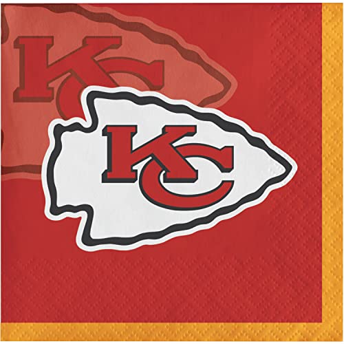 Kansas City Chiefs Getränke-Servietten, 48 Stück von Trendware