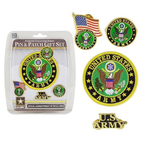 Trendy Zone 21 US Air Force Pin & Patch Set Patriotisch besticktes Zubehör für Uniformen, Hüte, Rucksäcke, Jacken, Hosen und mehr (1 Patch & 3 Pins) – ideal für Militär-Enthusiasten und Sammler von Trendy Zone 21