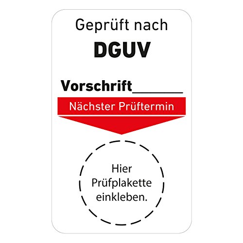 Grundplaketten für Prüfplaketten 20mm "DGUV geprüft" von Treuekarten