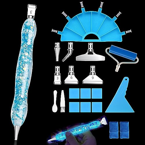 Diamond Painting Zubehör Stift, Diamond Painting Set, 6 Styles Metal Drill Pen Ersatzköpfe für 5D Diamond Painting Stifte, Diamond Painting Tools & Zubehör, Im Leuchtende Diamantkunst stifte (Roller) von Trhillsbrad