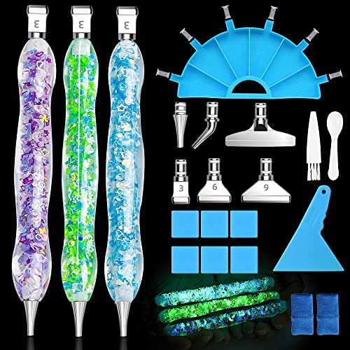 Diamond Painting Zubehör Stift,Diamond Painting Set, 6 Styles Metal Drill Pen Ersatzköpfe für 5D Diamond Painting Stifte, Diamond Painting Stift für Diamond Painting Tools & Zubehör (Buntes) von Trhillsbrad