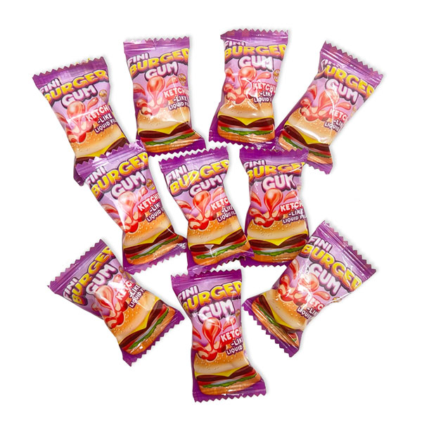 Boom Burger Bubble Gum 10er Pack, köstlicher Kaugummi mit flüssiger Füllung, 15g von Tri d&#039;Aix GmbH