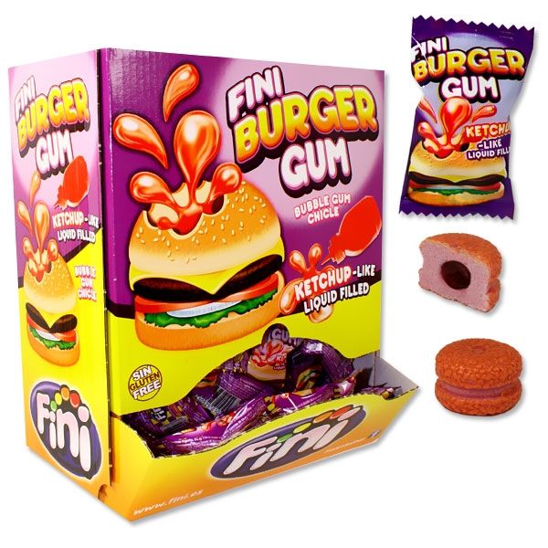 Großpack Burger Kaugummis, 200 Bubble Gums mit Flüssigfüllung von Tri d&#039;Aix GmbH