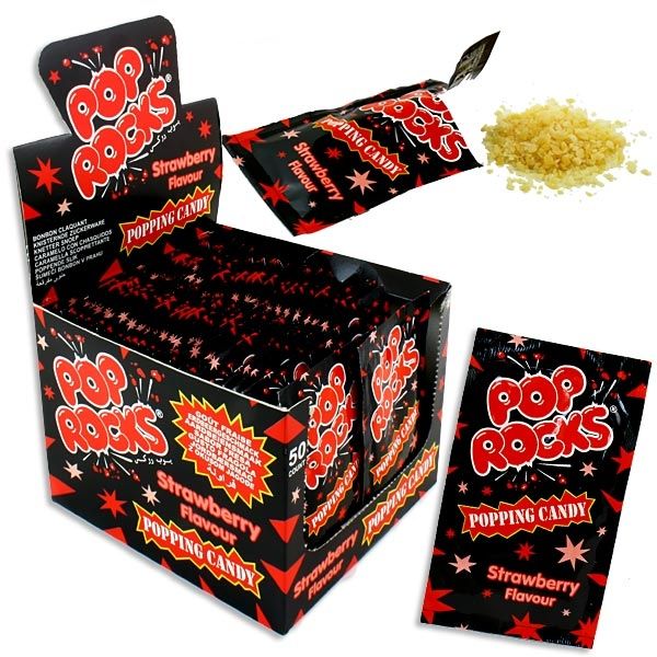 Großpack Pop Rocks Erdbeer, 50 Tütchen, riesen Knisterspaß von Tri d&#039;Aix GmbH