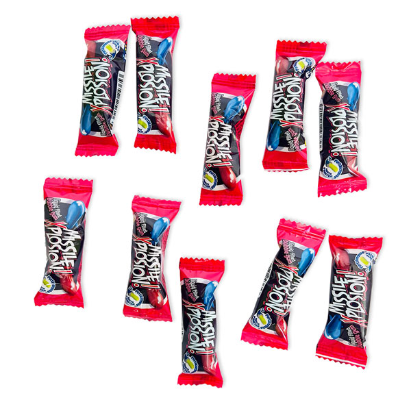 Kaugummi "Missile Xplosion" 10er Pack, Kaugenuss für Kids und Teenager, 50g von Tri d&#039;Aix GmbH