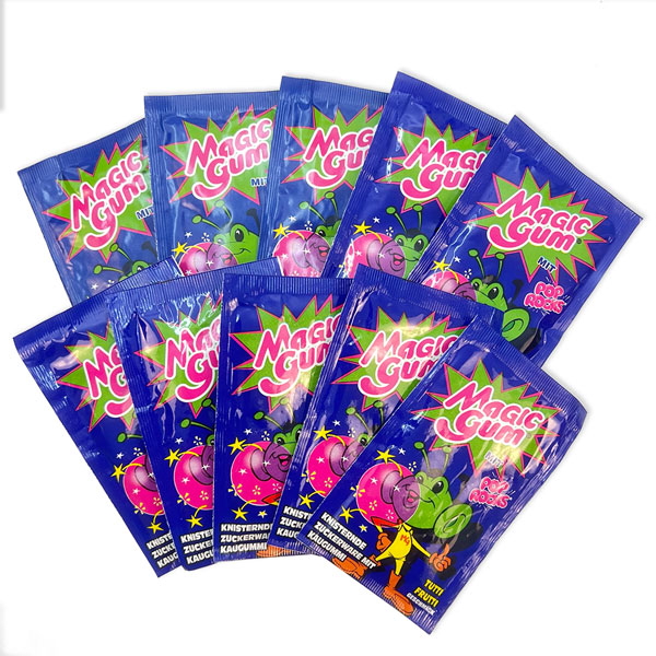 Magic Gum Tutti Frutti 10er Pack, knistert u. prickelt, Kaugummi von Tri d&#039;Aix GmbH