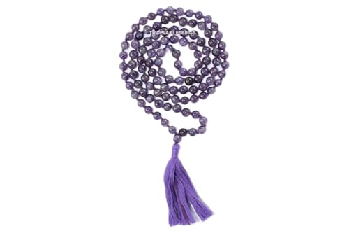 Trideva Blessings Amethyst, Halbedelstein, Mala, Medium, Stein, Amethyst von Trideva