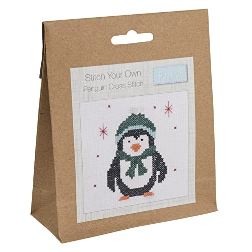 Trimits Mini-Kreuzstich-Set, 13 x 13 cm, Pinguin von Trimits