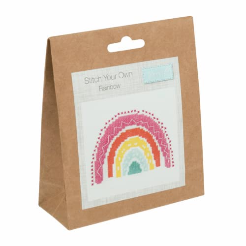 Trimits Mini-Kreuzstich-Set, 13 x 13 cm, Regenbogen von Trimits