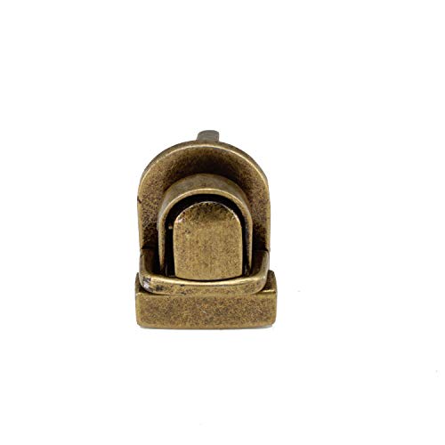 Catch Tuck Lock Verschluss Schnalle Geldbörsenverschluss Daumenschloss für Ledertasche, Geldbörse, Handtasche, Scrapbooking, Kunst und Handwerk, DIY-Projekte, Bronze, 29 mm x 26 mm, 1 Stück von Trimming Shop