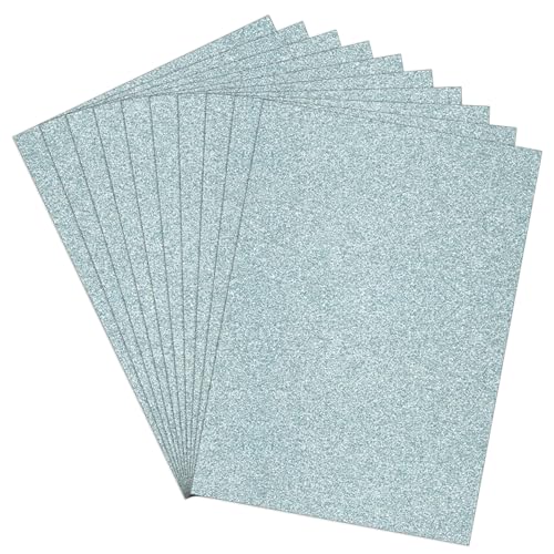 Doppelseitiger A4-Glitzer-Karton, fusselfrei, 250 g/m², verzinkt, silberfarben, Glitzer-Kartonbögen für Bastelprojekte, Kartenherstellung, Geschenkverpackung, Scrapbooking, Dekoration, glitzernde von Trimming Shop