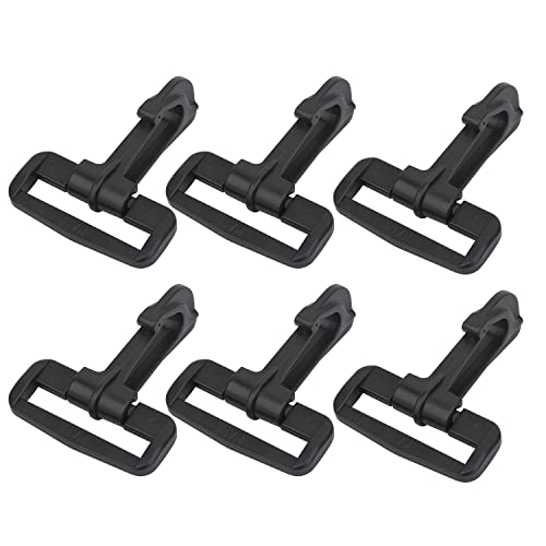 KAM 20 Stück Kunststoff Drehgelenk Karabinerverschluss Trigger Clips Rotary Buckle Haken für Rucksack, Gurtband, Reisetasche, Handtasche, Haustierhalsband, 38 mm, Schwarz von Trimming Shop