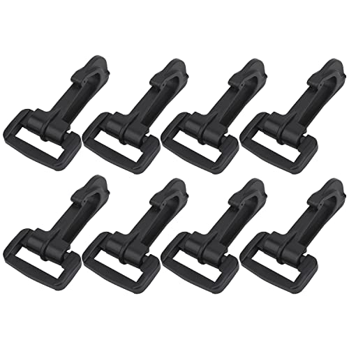 KAM 30 Stück Kunststoff Drehgelenk Karabinerverschluss Trigger Clips Rotary Buckle Haken für Rucksack, Gurtband, Reisetasche, Handtasche, Haustierhalsband, 25 mm, Schwarz von Trimming Shop