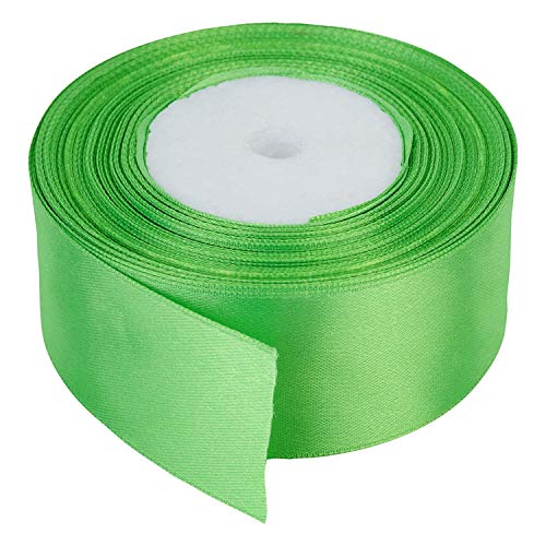 Trimming Shop Doppelseitiges Satinband aus Polyester, 40 mm x 25 Meter, für Stoff, Bastelarbeiten, Schleifen, Geschenkverpackungen, Hochzeitsdekorationen, Grün von Trimming Shop