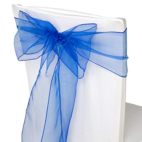 Trimming Shop 17 x 280cm Organza-Schärpen mit breiterer Schärpe Fuller Bow Stuhlbezug für Hochzeit, Geburtstag, Empfang, Jahrestag, Partydekoration, Königsblau, 50 Stuck Trimming Shop 17 x 280cm Organza-Schärpen mit breiterer Schärpe Fuller Bow Stuhlbezug für Hochzeit, Geburtstag, Empfang, Jahrestag, Partydekoration, Königsblau, 50 Stuck von Trimming Shop