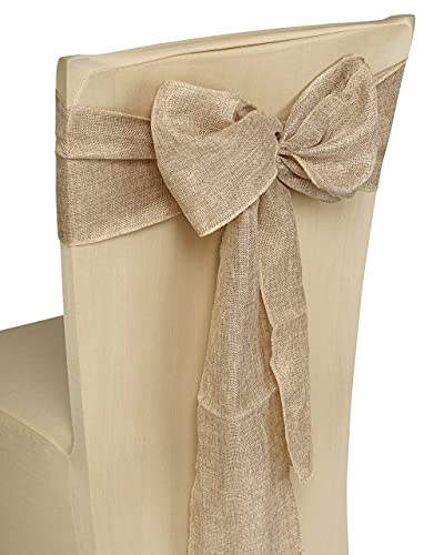 Trimming Shop 18 cm x 274 cm Vintage Sackleinen Stuhlhussen Schleifen Natürliche Jute Rustikale Shabby genähte Kanten Hochzeit Empfang Haus Garten Party Dekoration 25 Stück Trimming Shop 18 cm x 274 cm Vintage Sackleinen Stuhlhussen Schleifen Natürliche Jute Rustikale Shabby genähte Kanten Hochzeit Empfang Haus Garten Party Dekoration 25 Stück von Trimming Shop