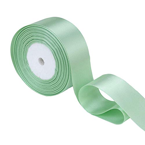 Trimming Shop 23mm x 25 Metres Doppelseitiges Band, Satinband für Geschenkverpackungen, zum Basteln von Haarschleifen, Hochzeit, Basteln, Nähen, Weihnachtsdekoration, Verde Menta von Trimming Shop