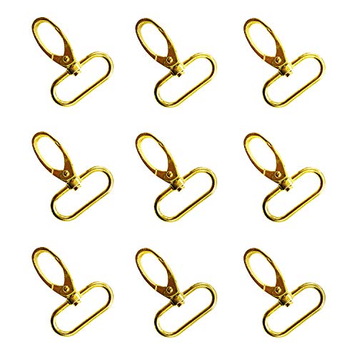 Trimming Shop 25mm Bag Hook Gold Buckle Trigger-Karabinerhaken für Gurtbandriemen, Rucksack, Verschlüsse, Haustierhalsbänder und Taschenzubehör, robust, leicht, 5 Stück von Trimming Shop